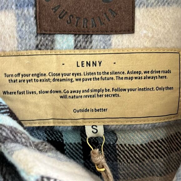 NWT Ottway the Label Australia Plaid Flannel Lenny Shirt Jacket Cotton Shaket S - Picture 5 of 11